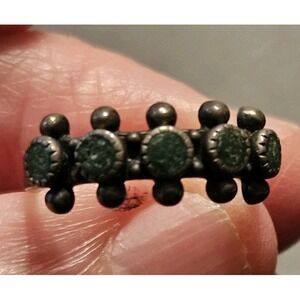 Fred Harvey Navajo Sterling Snake Eye Ring (624)